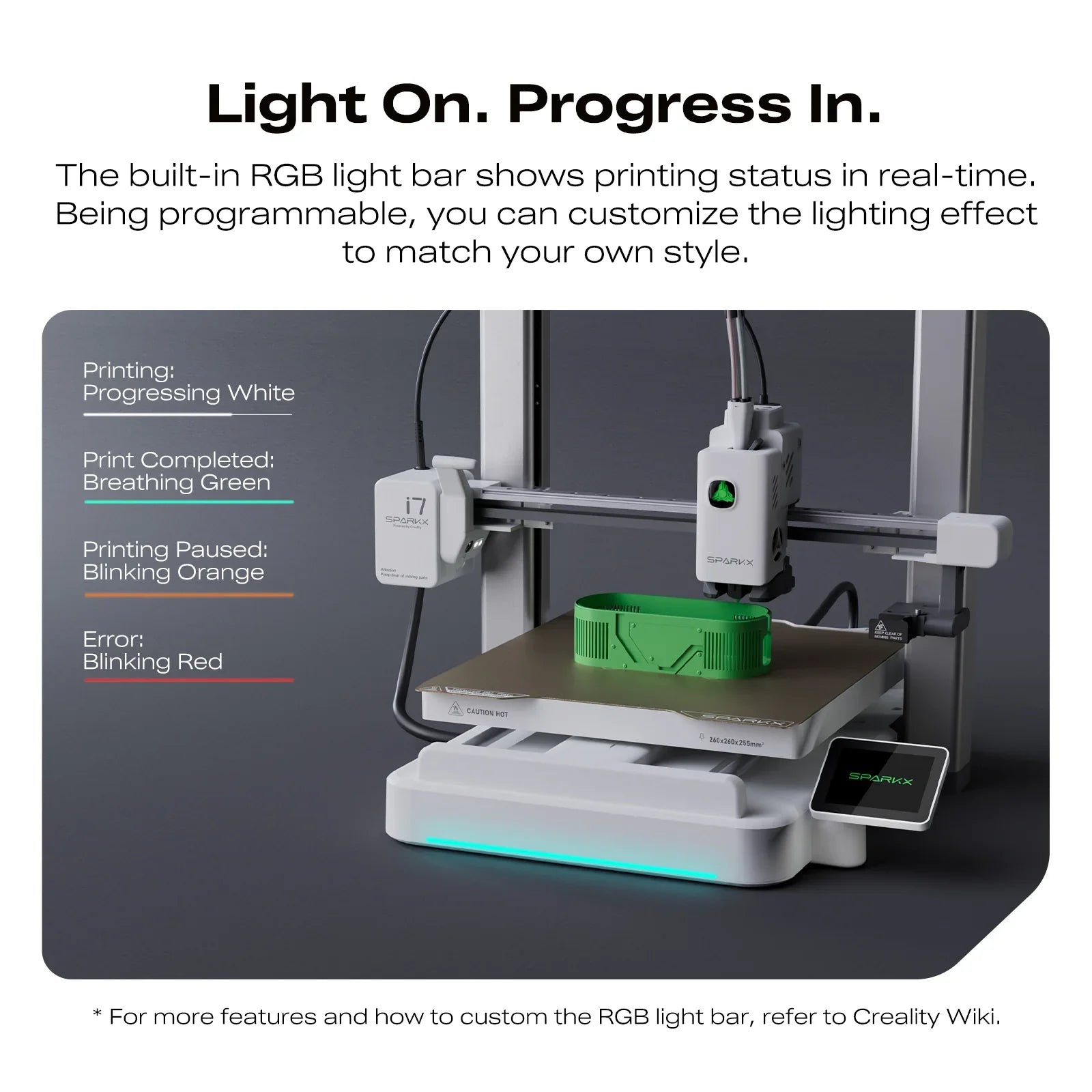 Creality SPARKX i7 Color Combo 3D Printer AI Photo to 3D Model RGB Light Custom Figurines Creative Use