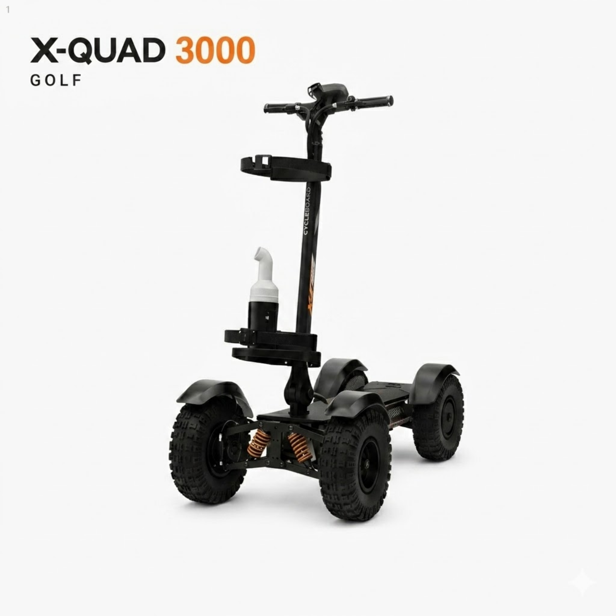 X-Quad 3000 Golf Electric 4-Wheel Ride-On – 60V Dual Motor, 50+ Mile Range, Golf Bag Mount