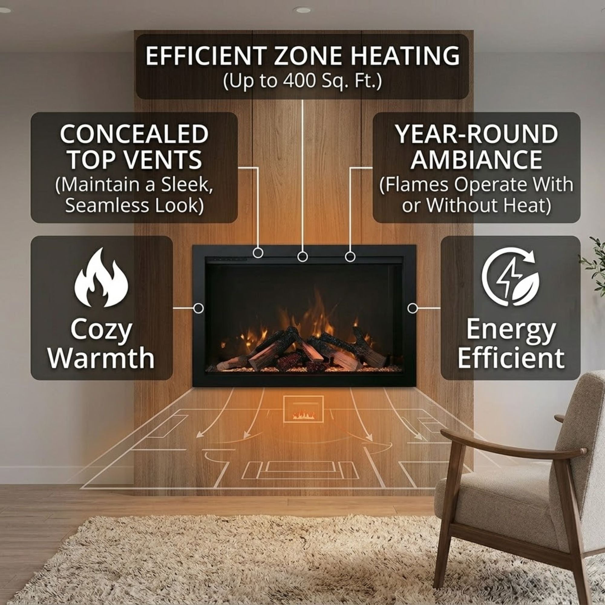 Amantii TRD-BESPOKE – Electric Fireplace