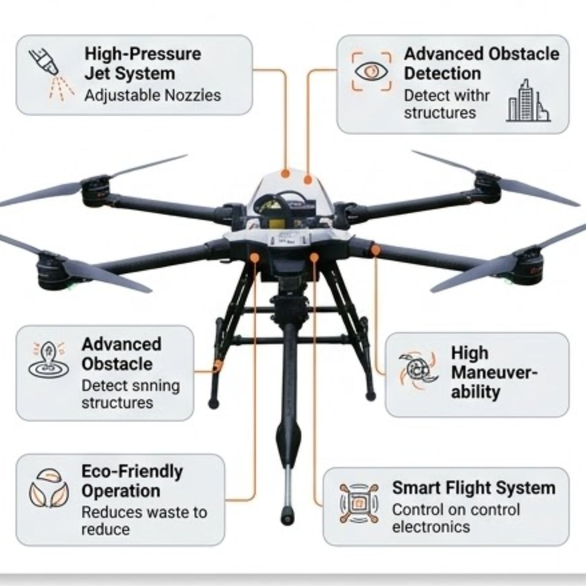 ABZ Innovation C10 Cleaning Drone High Altitude Building Cleaning Use