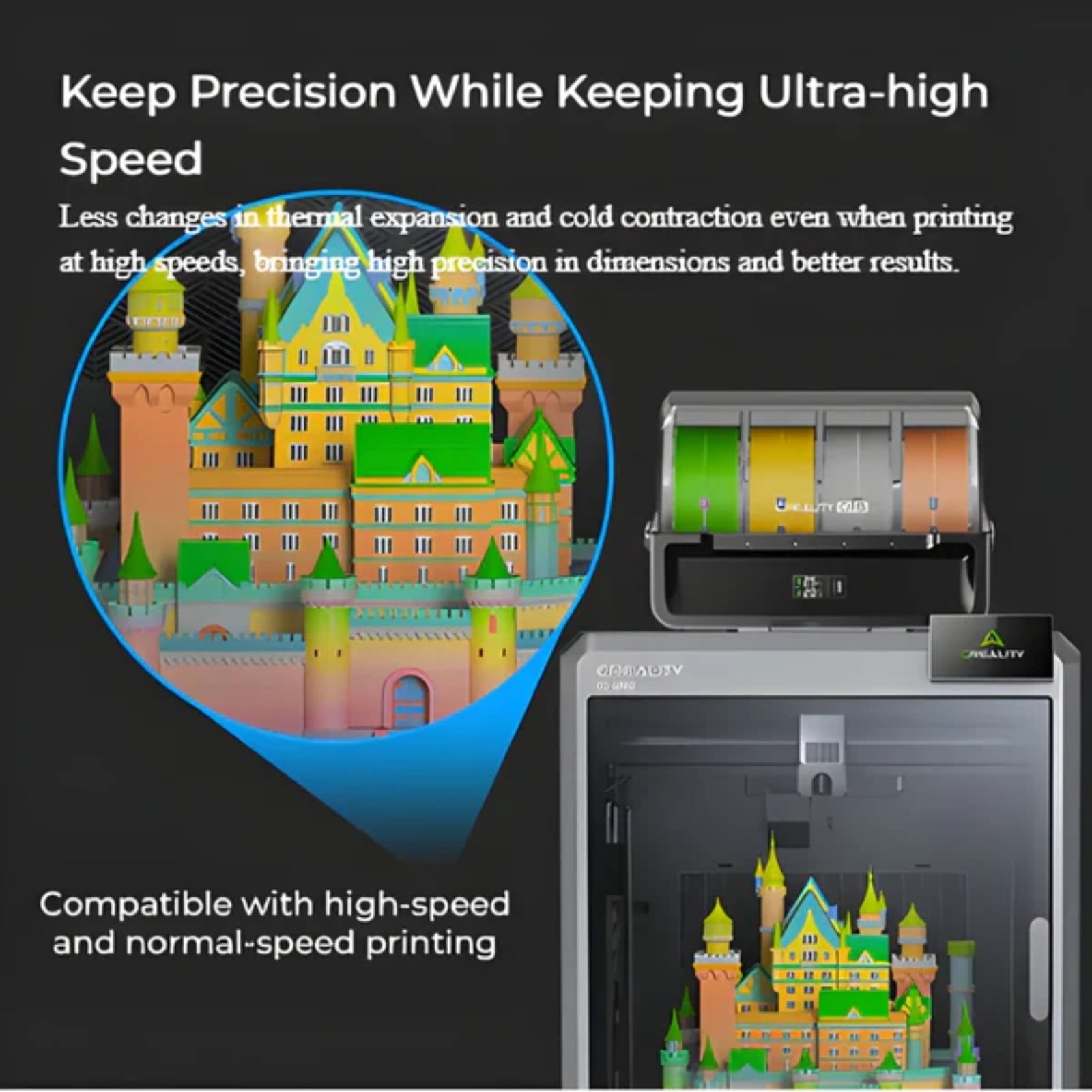 Creality 12KG PLA Bundle 6 Colors 12 Spools 600mm/s Fast Print Multi Color Creality Use