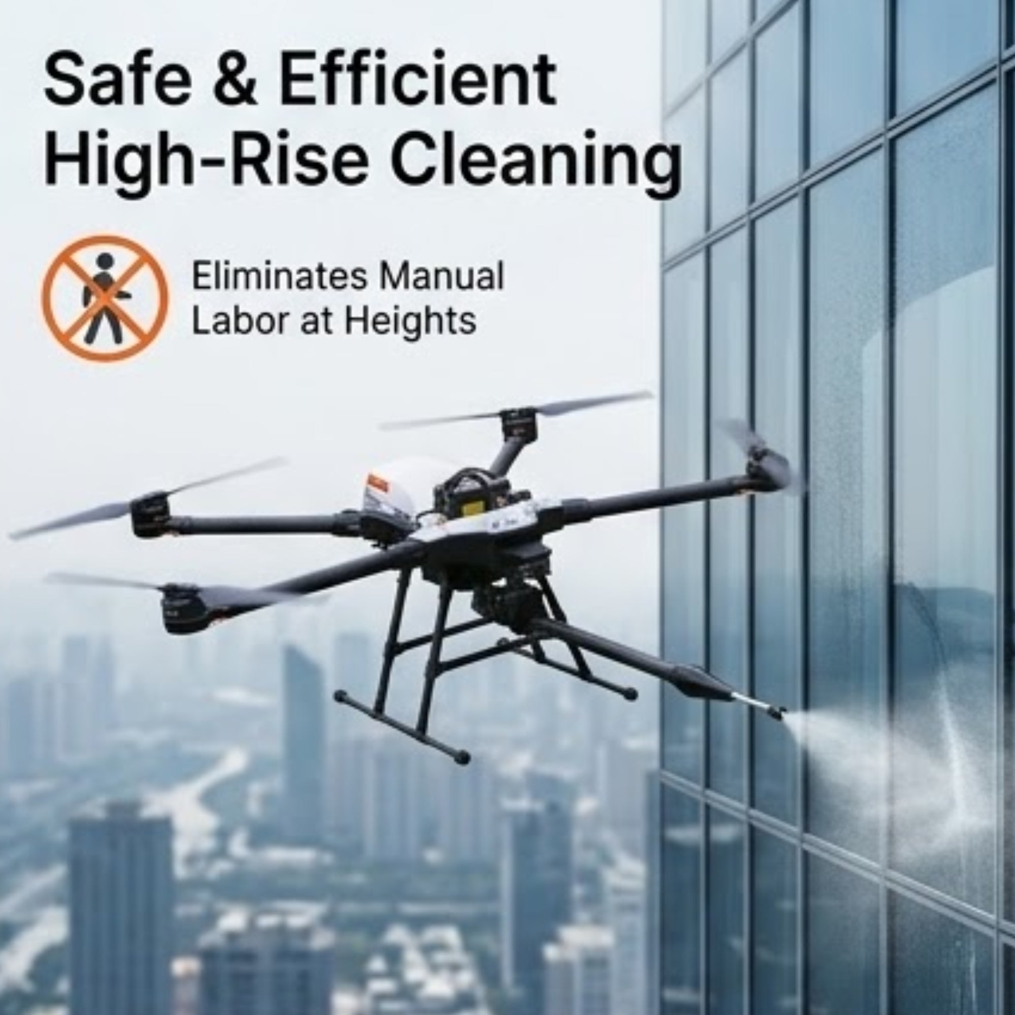 ABZ Innovation C10 Cleaning Drone High Altitude Building Cleaning Use
