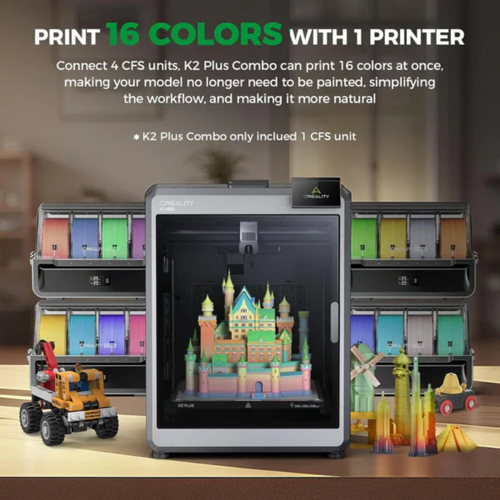 Creality K2 Plus Combo 3D Printer CFS 16 Color 350mm Build AI Camera Use