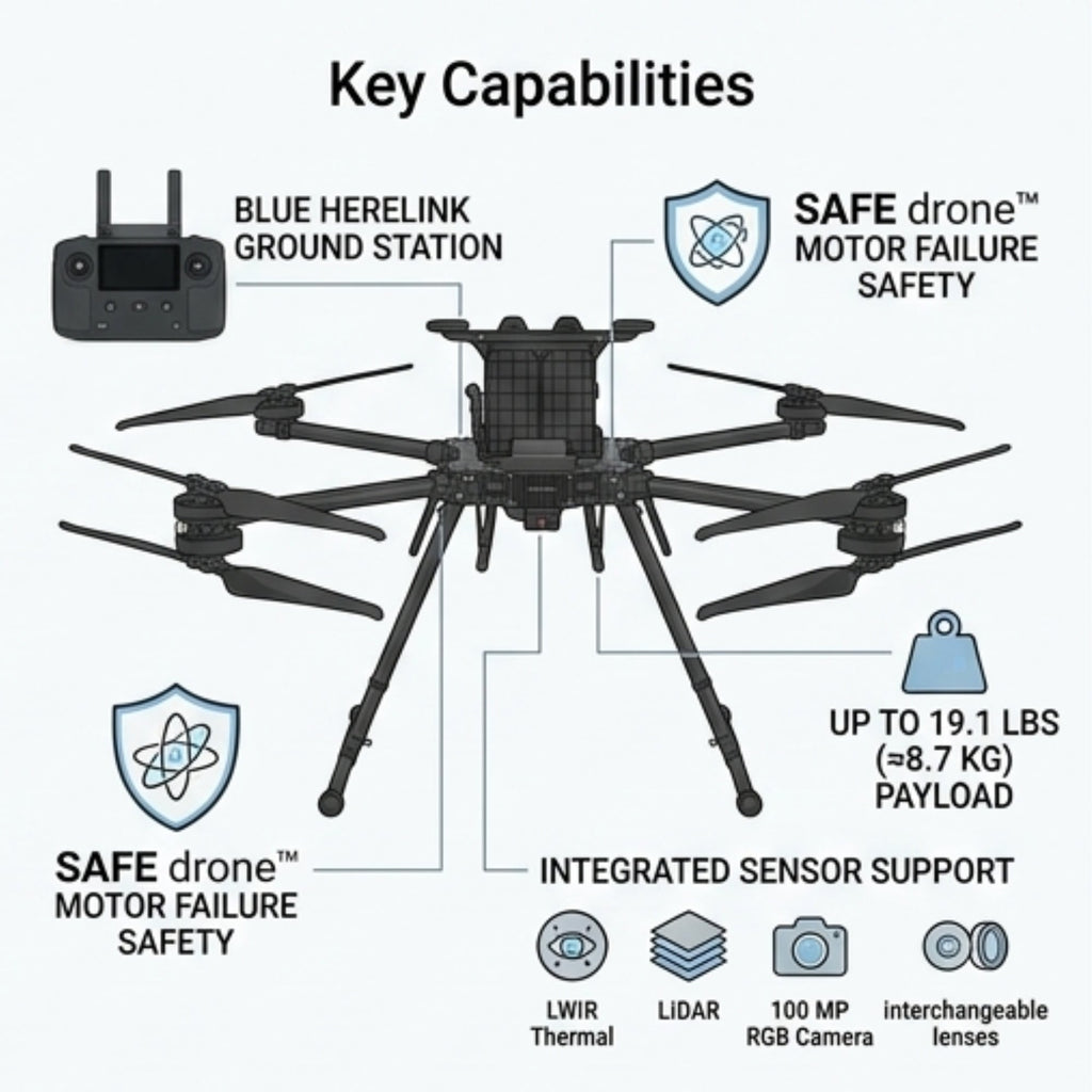 Inspired Flight IF1200A Drone with Blue Herelink Ground Control Station