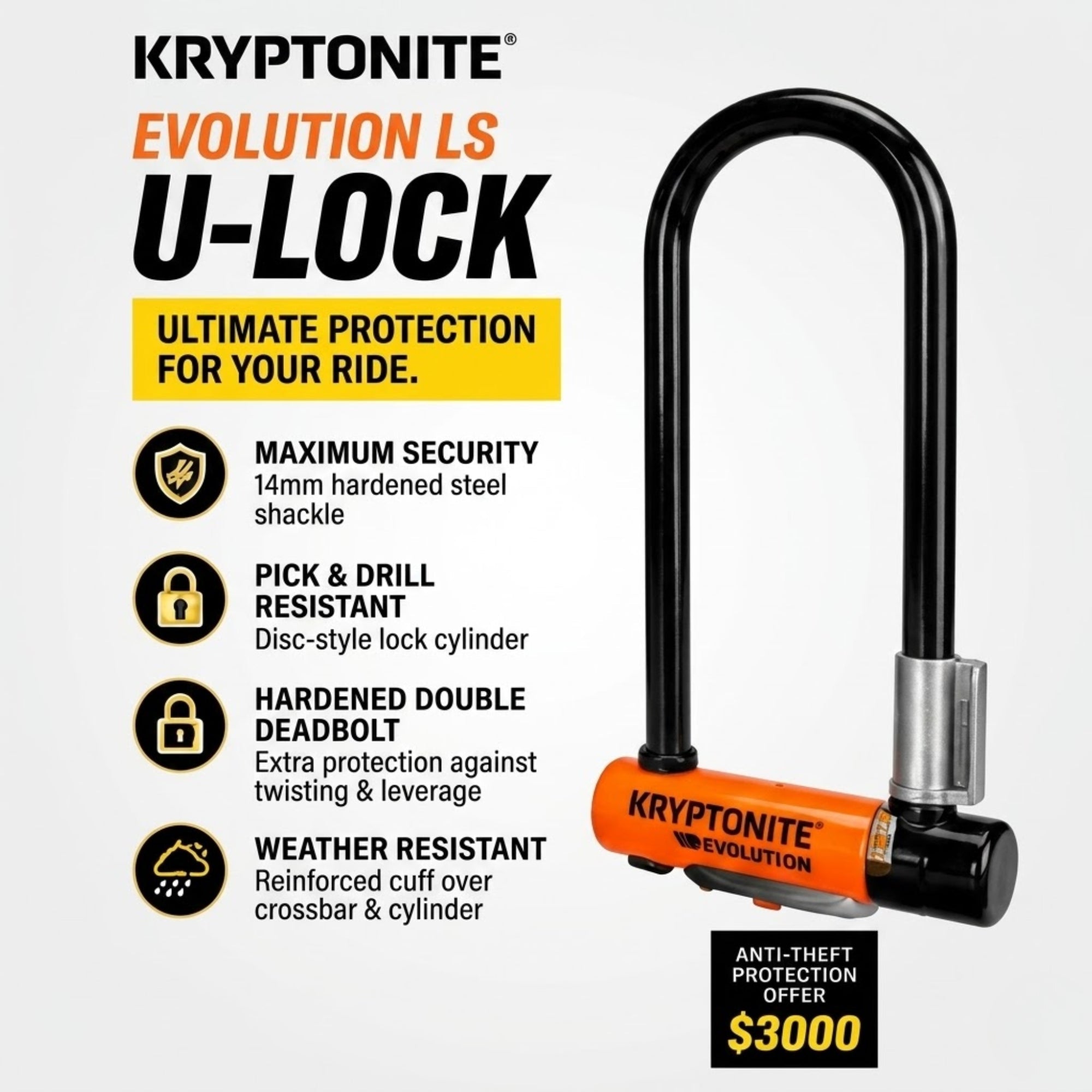 KRYPTONITE U-LOCK - Evolution LS