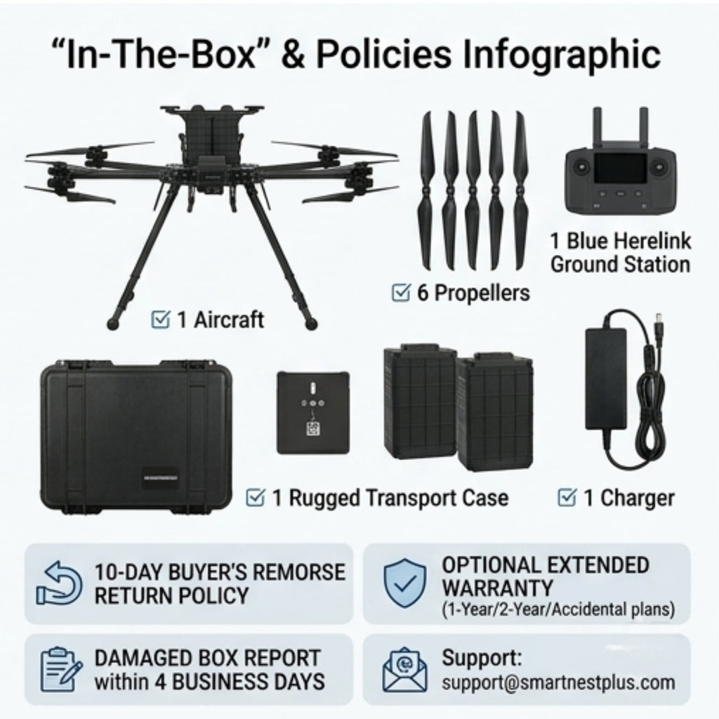 Inspired Flight IF1200A Drone with Blue Herelink Ground Control Station