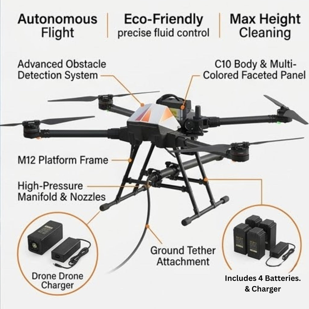 ABZ Innovation C10 Cleaning Drone Ready to Fly Kit High - Rise Use