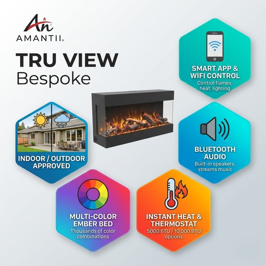 Amantii TRU VIEW Bespoke Electric Fireplace