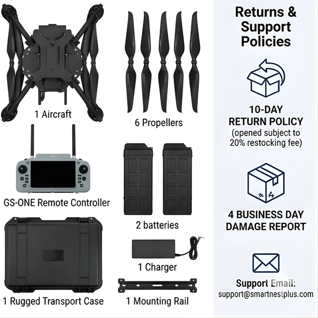 Inspired Flight IF1200A Commercial Heavy-Lift Hexacopter Drone with GS-ONE Remote