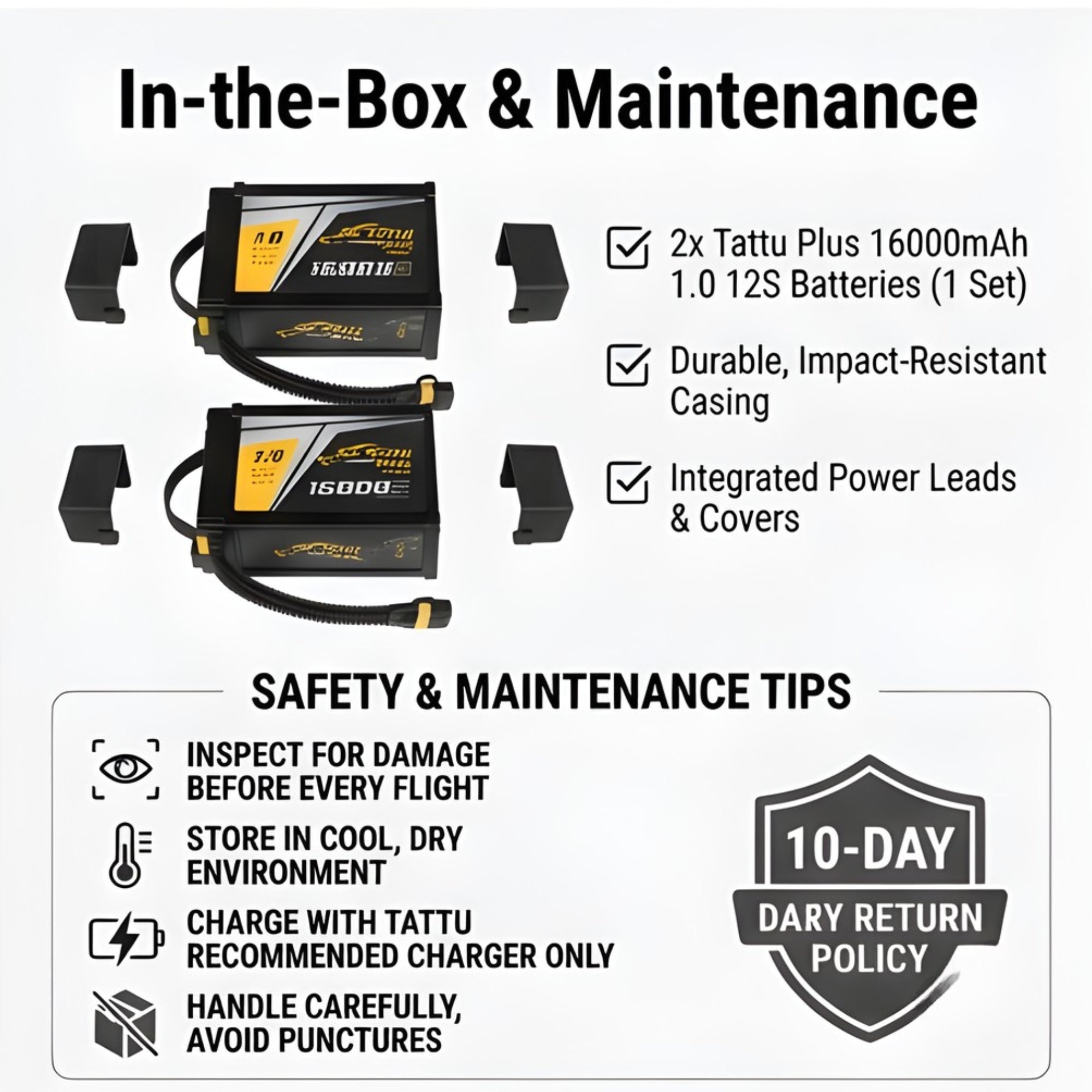 Inspired Flight IF1200A Spare Battery Set (2-Pack) - Drone Power System