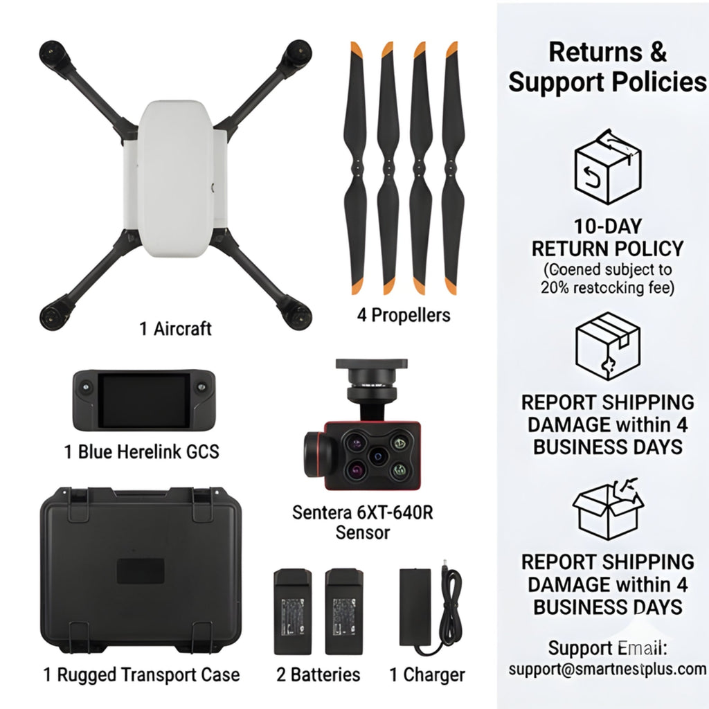 Inspired Flight IF800 with Blue Herelink & Sentera 6XT-640R Thermal Bundle