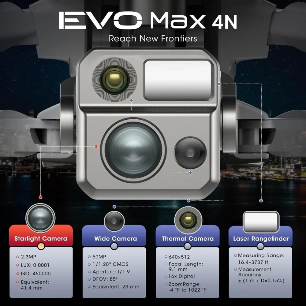 Autel EVO MAX 4N Drone Night Vision Thermal for Security Rescue