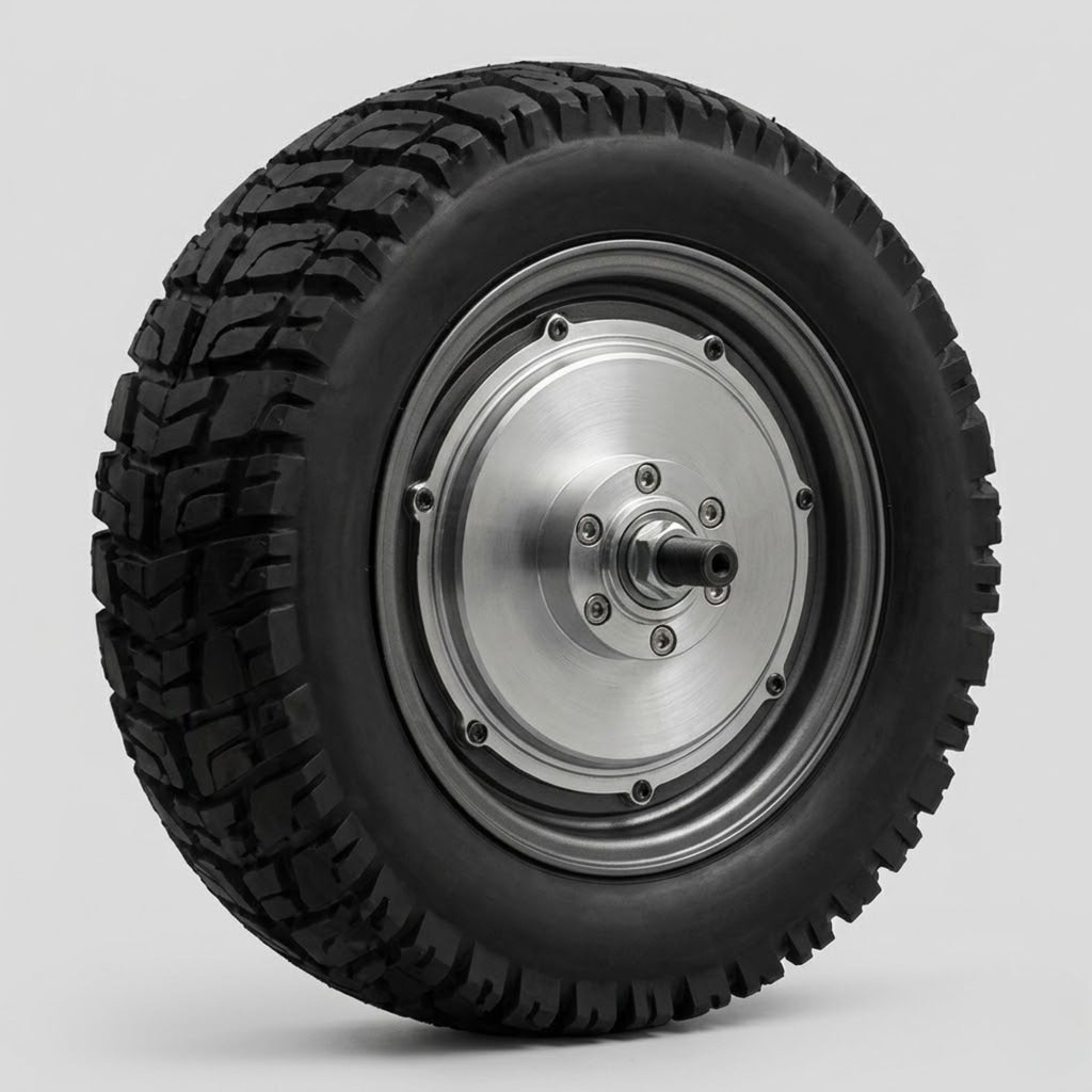 RIGHT MOTOR & WHEEL | 10" x 3.5" | X-QUAD 3000