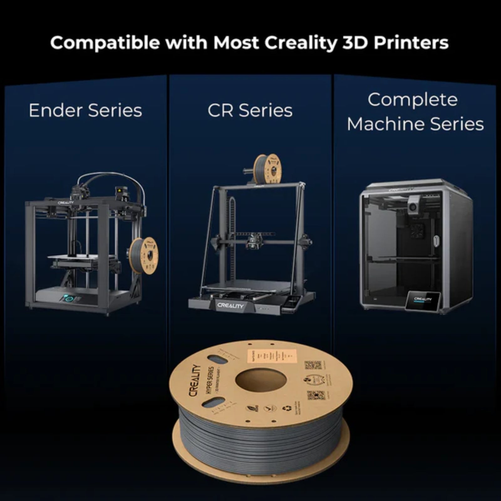 Creality Hyper ABS 1kg 3D Filament Fast Print - High Strength with Durable Hyper Series