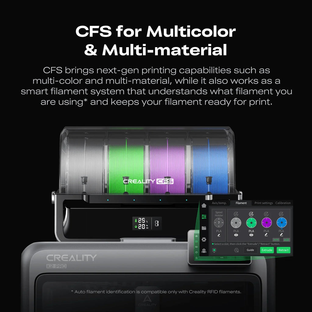 Creality K2 Pro Enclosed 3D Printer 16 Color CFS Multi Material 300mm Build Auto Print Professional Use