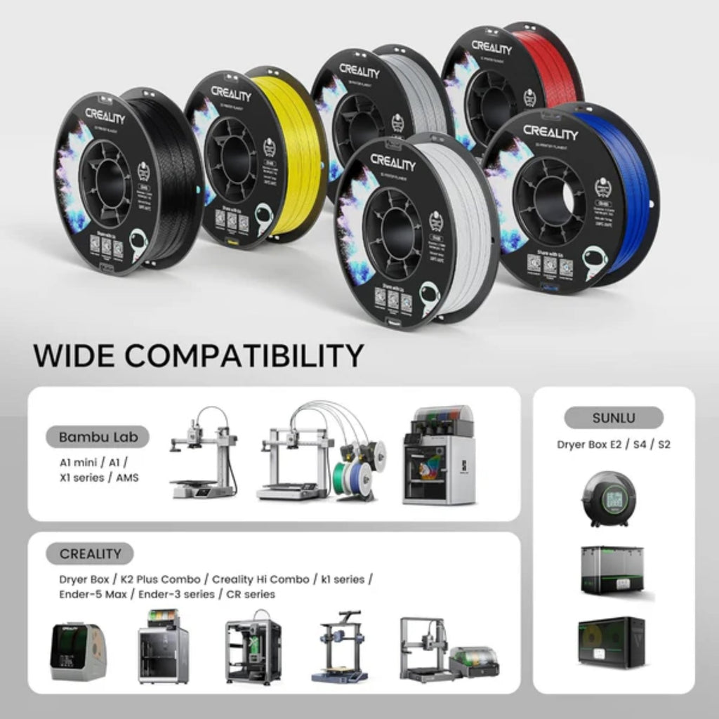 Creality ABS 1.75mm 3D Filament Durable Heat Resistant FDM Compatible Smooth Prints