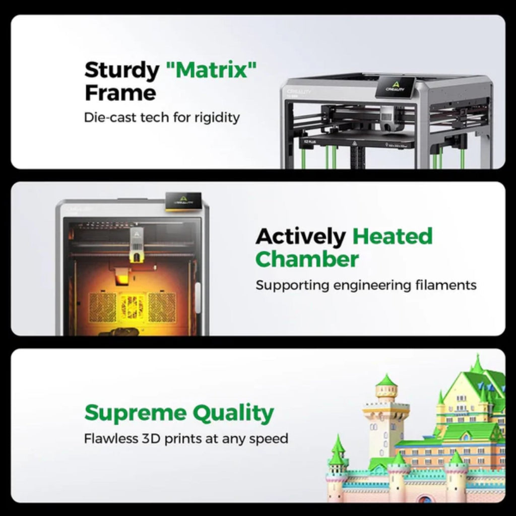 Creality K2 Plus Combo 3D Printer CFS 16 Color 350mm Build AI Camera Use