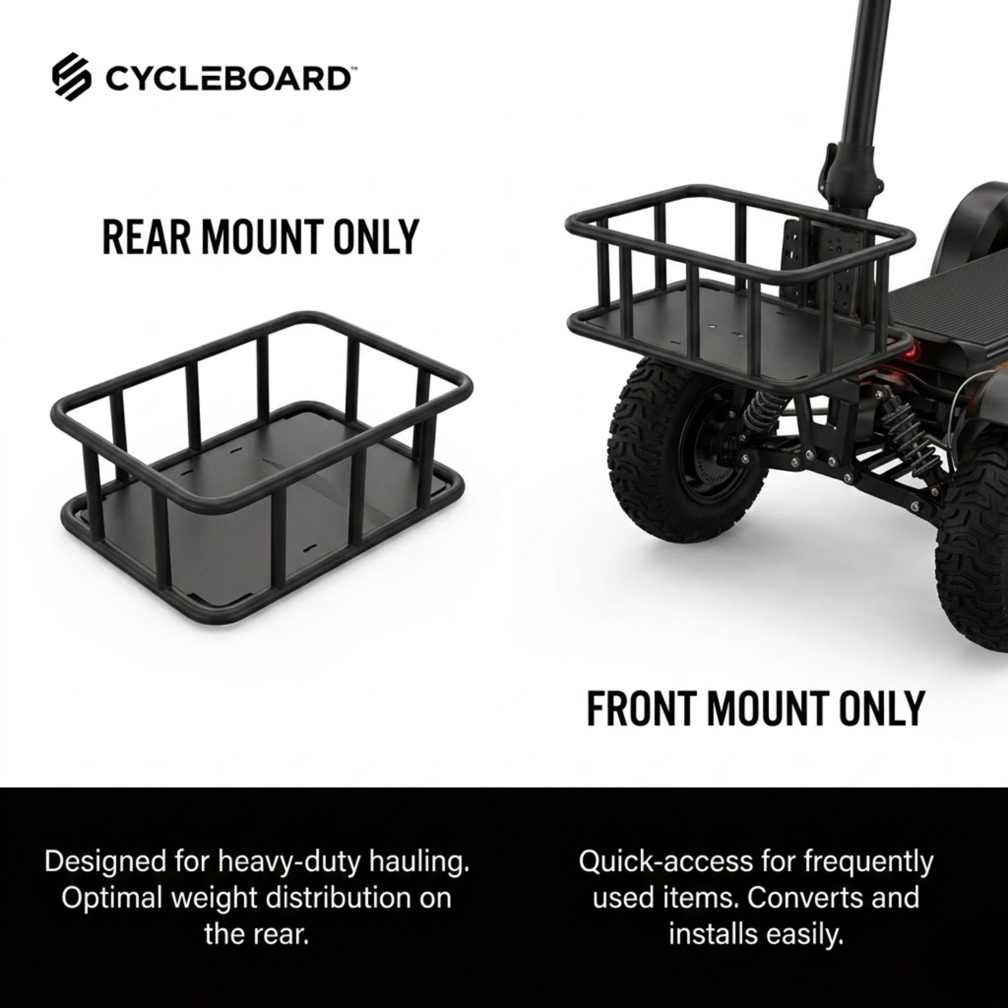 REAR BRACKET & CARGO BASKET COMBO | X-QUAD 3000