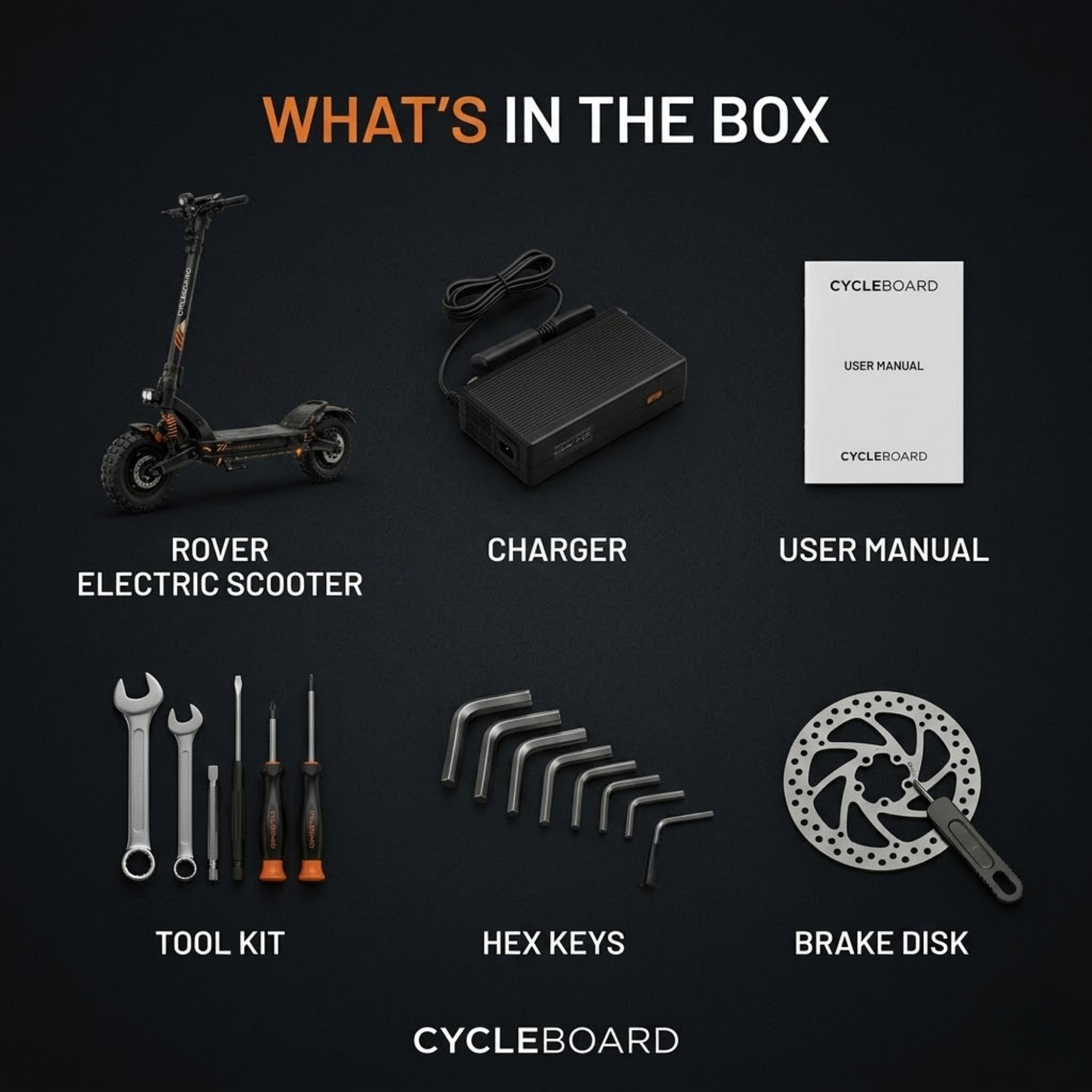 CycleBoard Rover High-Performance Electric Stand-Up Scooter (1800W, 40-Mile Range)