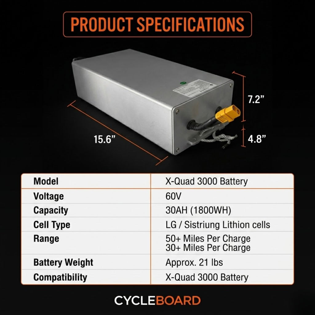 BATTERY | X-QUAD 3000 | 60V 30AH