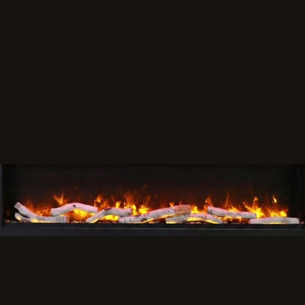 Symmetry Bespoke Smart Electric Fireplace: Indoor/Outdoor Built-in Wall Mounted Heater with WiFi, Bluetooth & Remote Control